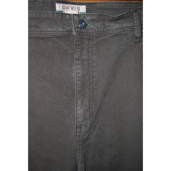 ORVIS 1856 Pants 5 Five Pocket Stretch Twill Mens Size 42x34 Olive - Picture 4 of 10